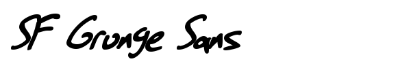 SF Grunge Sans font preview
